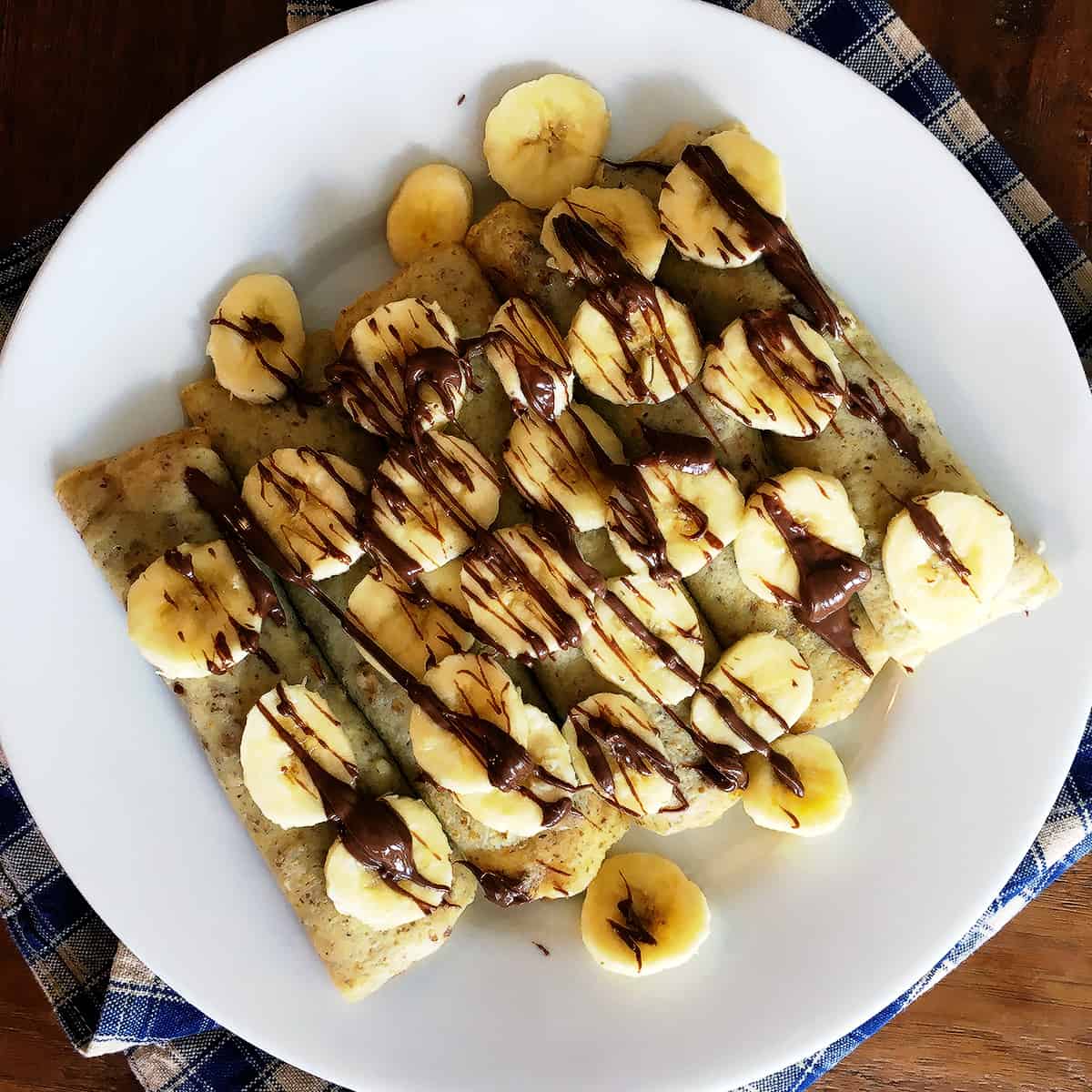 Banana Nutella Crepes - One Happy Dish